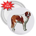 St. Bernard 3  Button (10 pack)