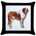 St. Bernard Throw Pillow Case (Black)
