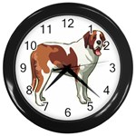 St. Bernard Wall Clock (Black)