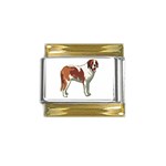 St. Bernard Gold Trim Italian Charm (9mm)