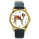 St. Bernard Round Gold Metal Watch