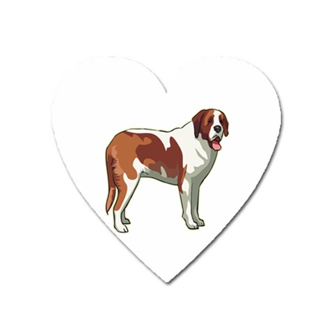 St. Bernard Magnet (Heart) from ArtsNow.com Front