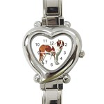 St. Bernard Heart Italian Charm Watch