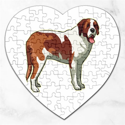 St. Bernard Jigsaw Puzzle (Heart) from ArtsNow.com Front