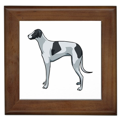 Whippet Framed Tile from ArtsNow.com Front
