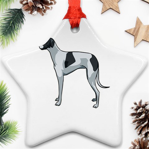 Whippet Ornament (Star) from ArtsNow.com Front