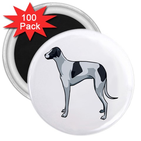 Whippet 3  Magnet (100 pack) from ArtsNow.com Front