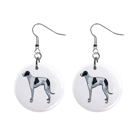 Whippet 1  Button Earrings from ArtsNow.com Front