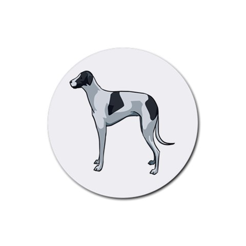 Whippet Rubber Coaster (Round) from ArtsNow.com Front