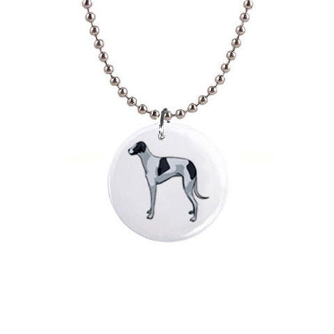 Whippet 1  Button Necklace from ArtsNow.com Front