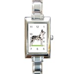 Great Dane Rectangular Italian Charm Watch