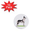 Great Dane 1  Mini Button (10 pack) 