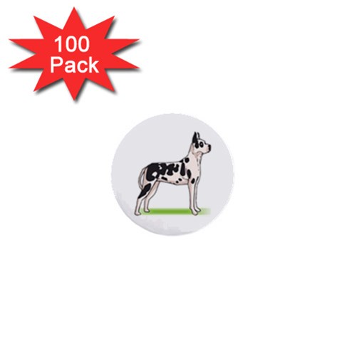 Great Dane 1  Mini Button (100 pack)  from ArtsNow.com Front