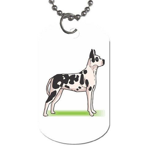 Great Dane Dog Tag (One Side) from ArtsNow.com Front