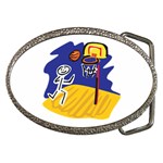 Basketball Stick Figure Belt Buckle