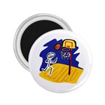 Stick Figure Basketball Player 2.25  Magnet