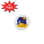 Stick Figure Basketball Player 1  Mini Button (10 pack) 