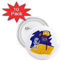 Stick Figure Basketball Player 1.75  Button (10 pack) 