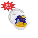 Stick Figure Basketball Player 1.75  Button (100 pack) 