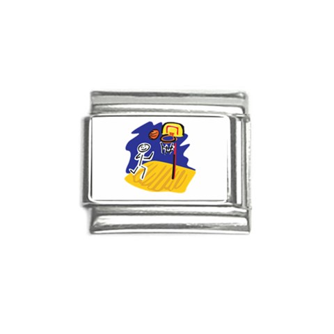 Stick Figure Basketball Player Italian Charm (9mm) from ArtsNow.com Front