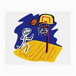 Stick Figure Basketball Player Glasses Cloth