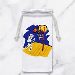 Stick Figure Basketball Player Jewelry Bag from ArtsNow.com Front
