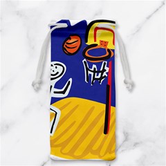 Stick Figure Basketball Player Jewelry Bag from ArtsNow.com Back