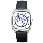 Little Boy Blue Square Metal Watch