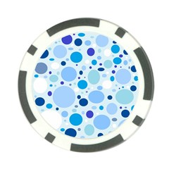 Bubbly Blues Poker Chip from ArtsNow.com Back