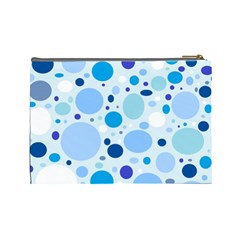 Bubbly Blues Cosmetic Bag (Large) from ArtsNow.com Back