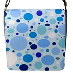 Bubbly Blues Flap Closure Messenger Bag (Small)