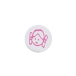Cute Little Pink Girl 1  Mini Button