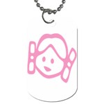 Cute Little Pink Girl Dog Tag (Two Sides)