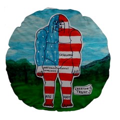 Painted Flag Big Foot Aust 18  Premium Round Cushion  from ArtsNow.com Front