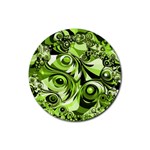 Retro Green Abstract Drink Coaster (Round)