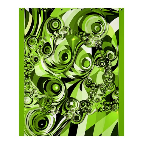 Retro Green Abstract Shower Curtain 60  x 72  (Medium) from ArtsNow.com 60 x72  Curtain