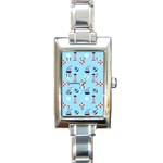 Sailing The Bay Rectangular Italian Charm Watch