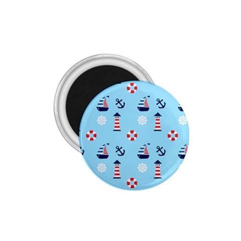 Sailing The Bay 1.75  Button Magnet from ArtsNow.com Front