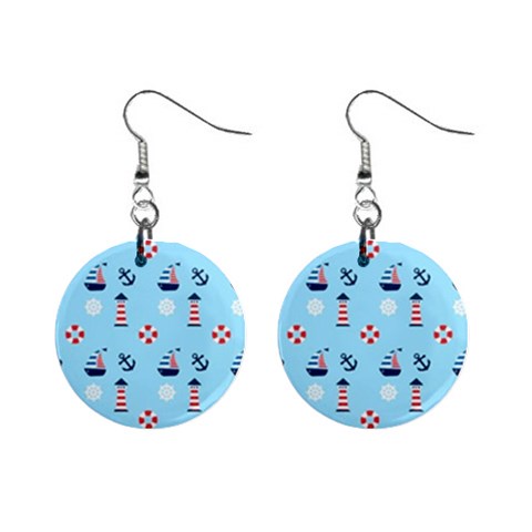 Sailing The Bay Mini Button Earrings from ArtsNow.com Front