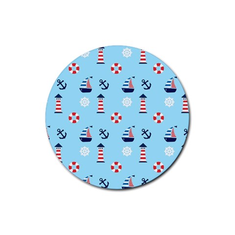 Sailing The Bay Drink Coaster (Round) from ArtsNow.com Front