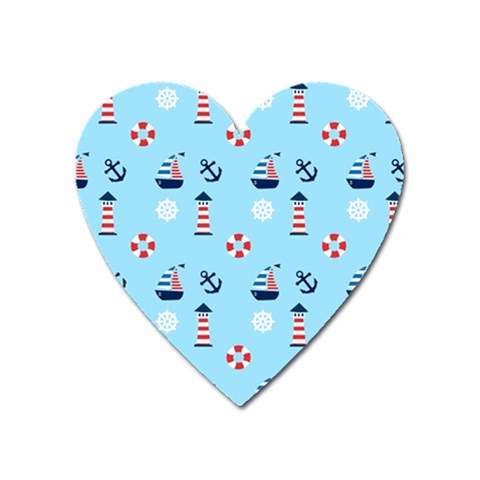 Sailing The Bay Magnet (Heart) from ArtsNow.com Front
