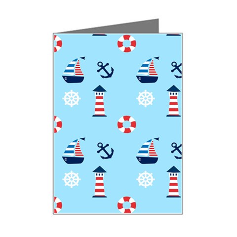 Sailing The Bay Mini Greeting Card from ArtsNow.com Left