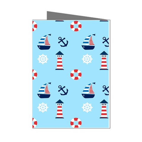 Sailing The Bay Mini Greeting Card (8 Pack) from ArtsNow.com Left