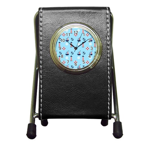 Sailing The Bay Stationery Holder Clock from ArtsNow.com Front