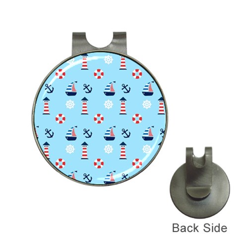 Sailing The Bay Hat Clip with Golf Ball Marker from ArtsNow.com Front