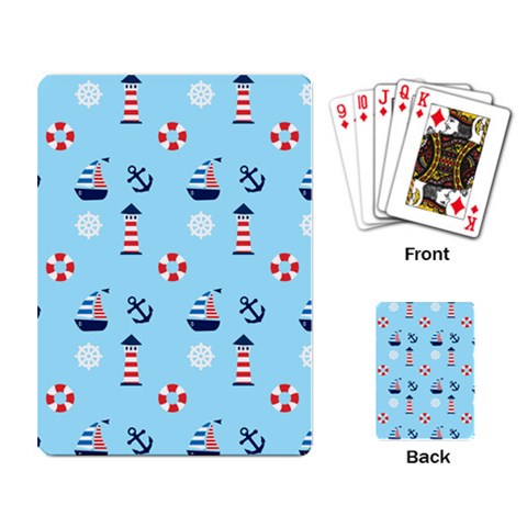 Sailing The Bay Playing Cards Single Design from ArtsNow.com Back