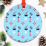 Sailing The Bay Round Ornament (Two Sides)