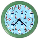 Sailing The Bay Wall Clock (Color)