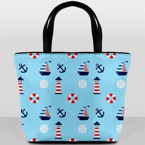Sailing The Bay Bucket Handbag from ArtsNow.com Front