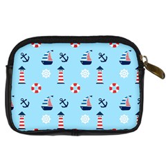 Sailing The Bay Digital Camera Leather Case from ArtsNow.com Back